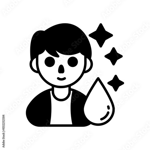 Personal Hygiene Glyph Icon, Vector illustration