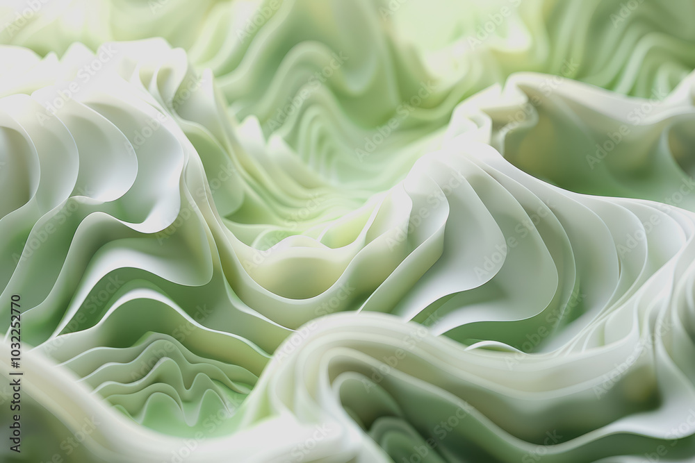 Abstract green background with wavy shapes and fluid lines. With organic shapes in light green. Abstract green background with wavy shapes and fluid lines. With organic shapes in light green.