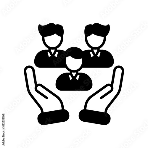 Social Care Glyph Icon, Vector illustration