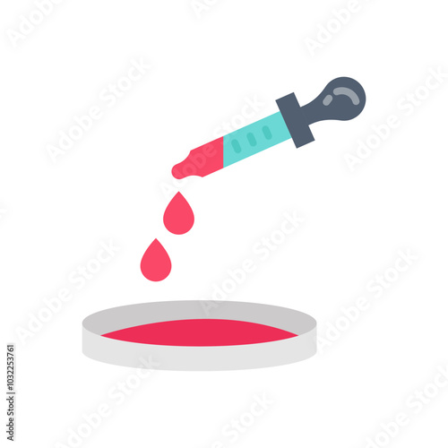 Blood Test Flat Icons, Vector illustration