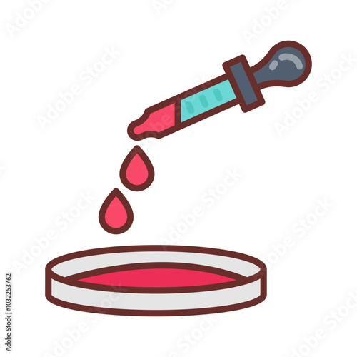 Blood Test Filled Icons , Vector illustration