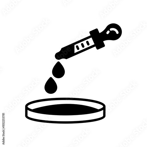 Blood Test Glyph Icon, Vector illustration