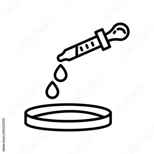 Blood Test Outline Icon, Vector illustration