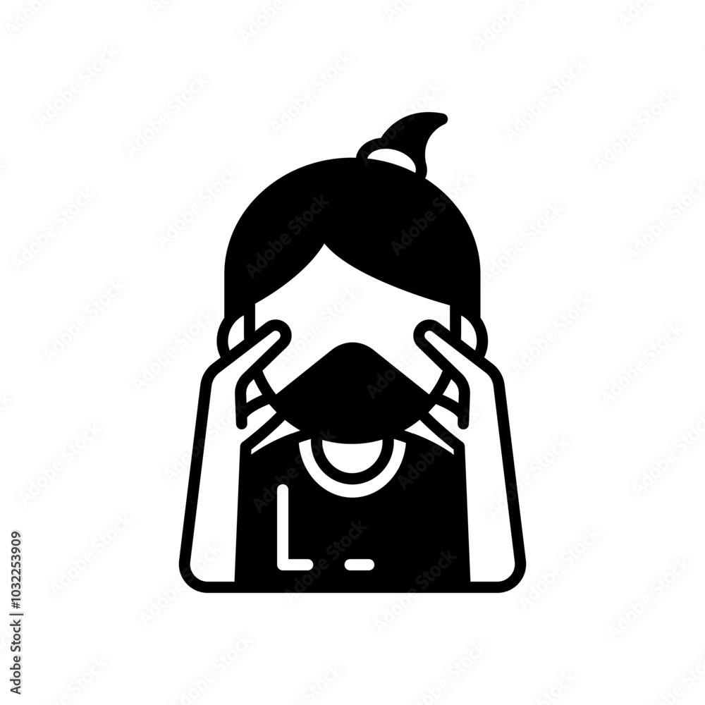 Depression Glyph Icon, Vector illustration Depression Glyph Icon, Vector illustration