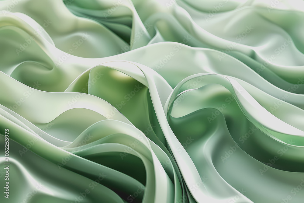 Abstract green background with wavy shapes and fluid lines. With organic shapes in light green. Abstract green background with wavy shapes and fluid lines. With organic shapes in light green.