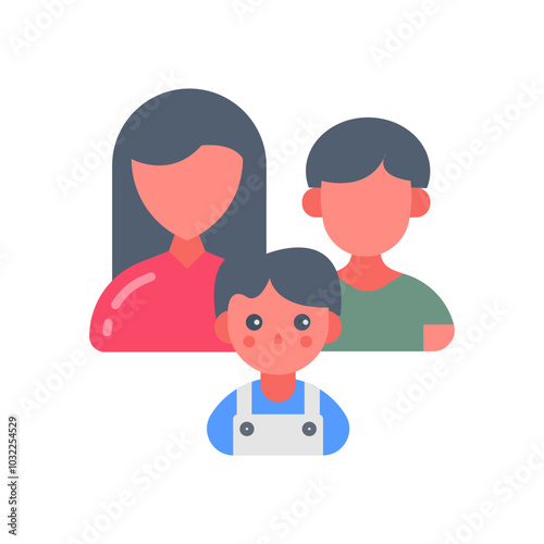 Family Care Flat Icons, Vector illustration