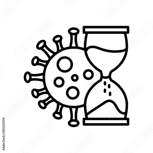 Incubation Period Outline Icon, Vector illustration