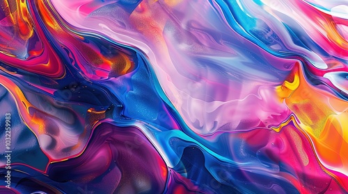 Vibrant abstract fluid patt...