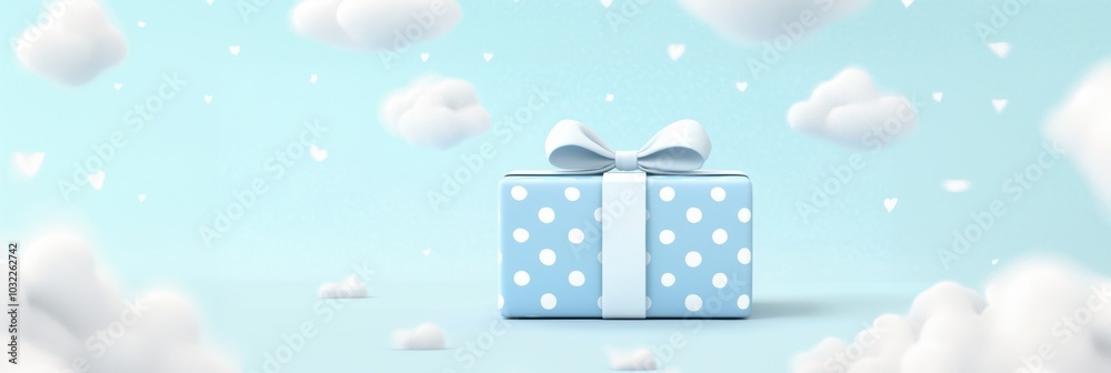 Gift box for holiday closeup view Gift box for holiday closeup view