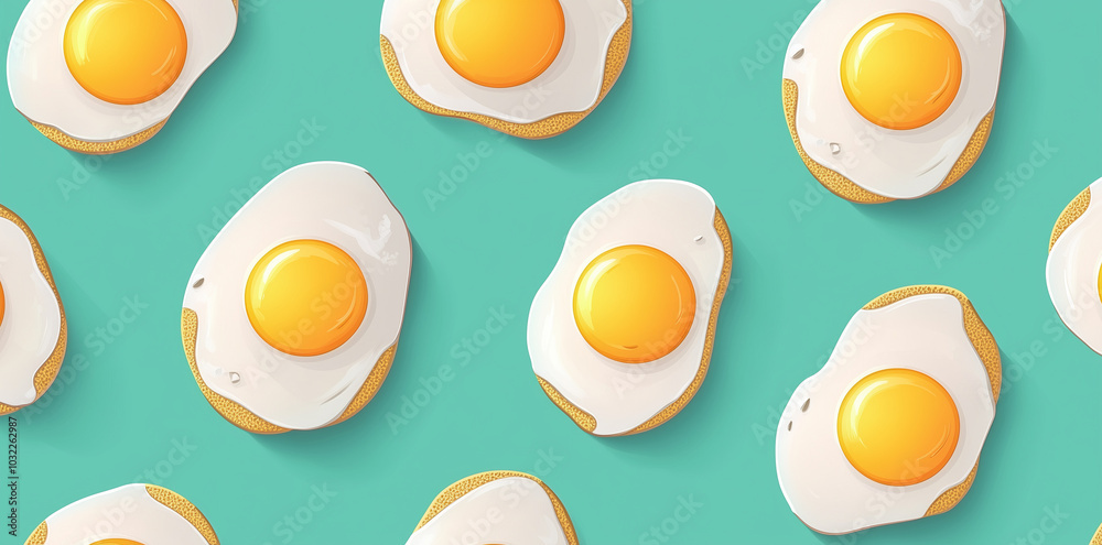 Fried eggs background Fried eggs background