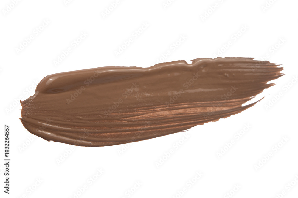 Shiny brown brush strokes isolated on white background. Shiny brown brush strokes isolated on white background.