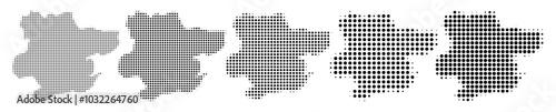 Essex Map halftone in different sizes