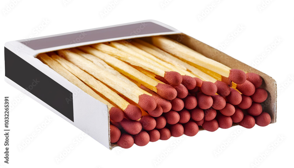 Collection of Matches Against a White Backdrop or Matches in Box Collection of Matches Against a White Backdrop or Matches in Box