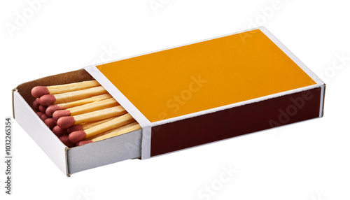 Collection of Matches Against a White Backdrop or Matches in Box