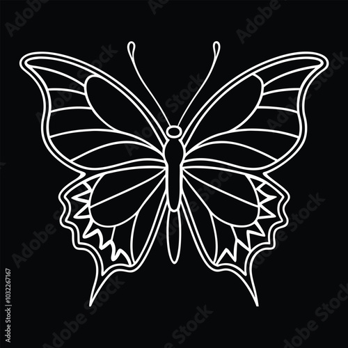 Solid color Ulysses Butterfly animal vector design