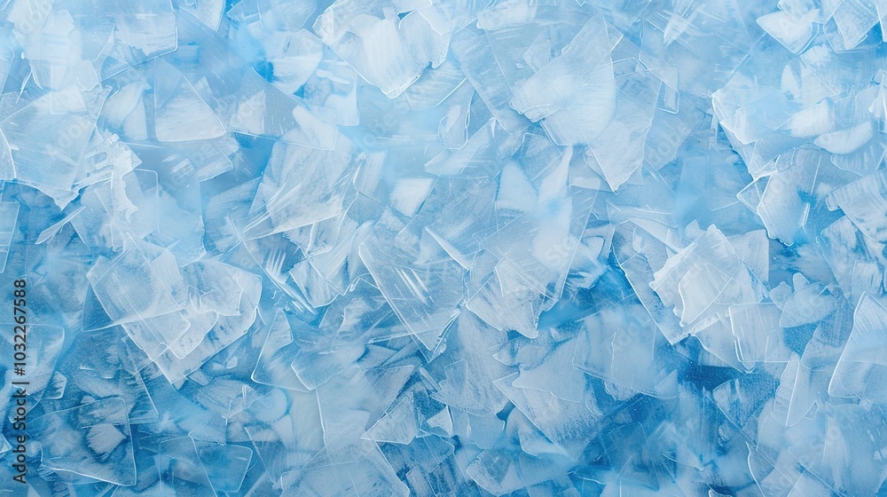 Blue ice texture background with geometric shapes Blue ice texture background with geometric shapes