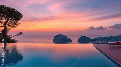 Sunset Over Infinity Pool