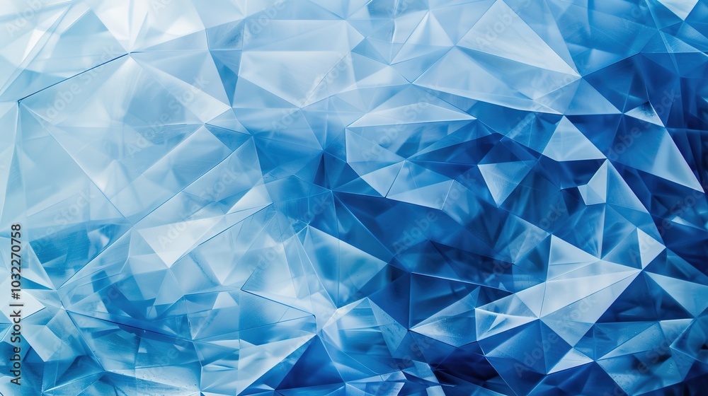Naklejka premium Blue ice texture background with geometric shapes