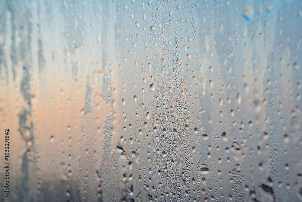 Ice patterns on glass window, selective focus. Ice patterns on glass window, selective focus.
