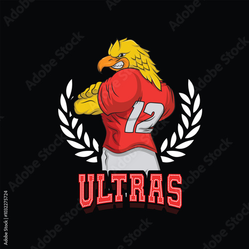 ultras garuda mascot vector