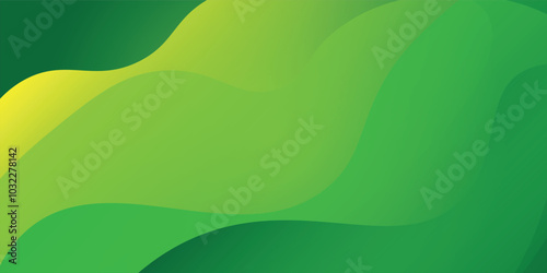 simple green background . modern wavy background style