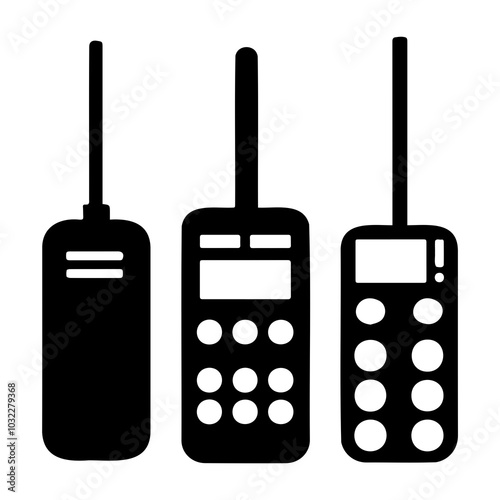 Diverse Communication Devices in Silhouette Design