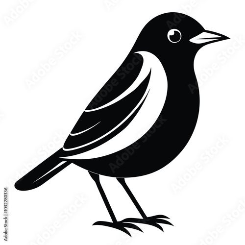 Solid color Veery animal vector design