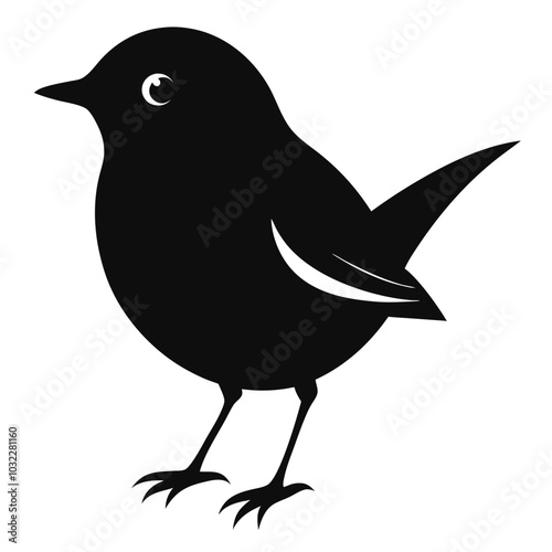 Solid color Veery animal vector design