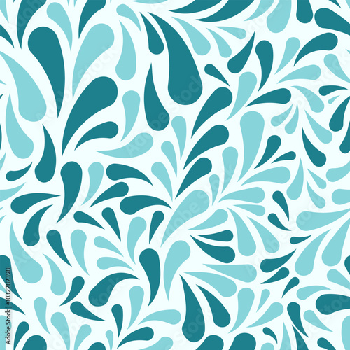 Oceanic elegance with a seamless nature-inspired motif