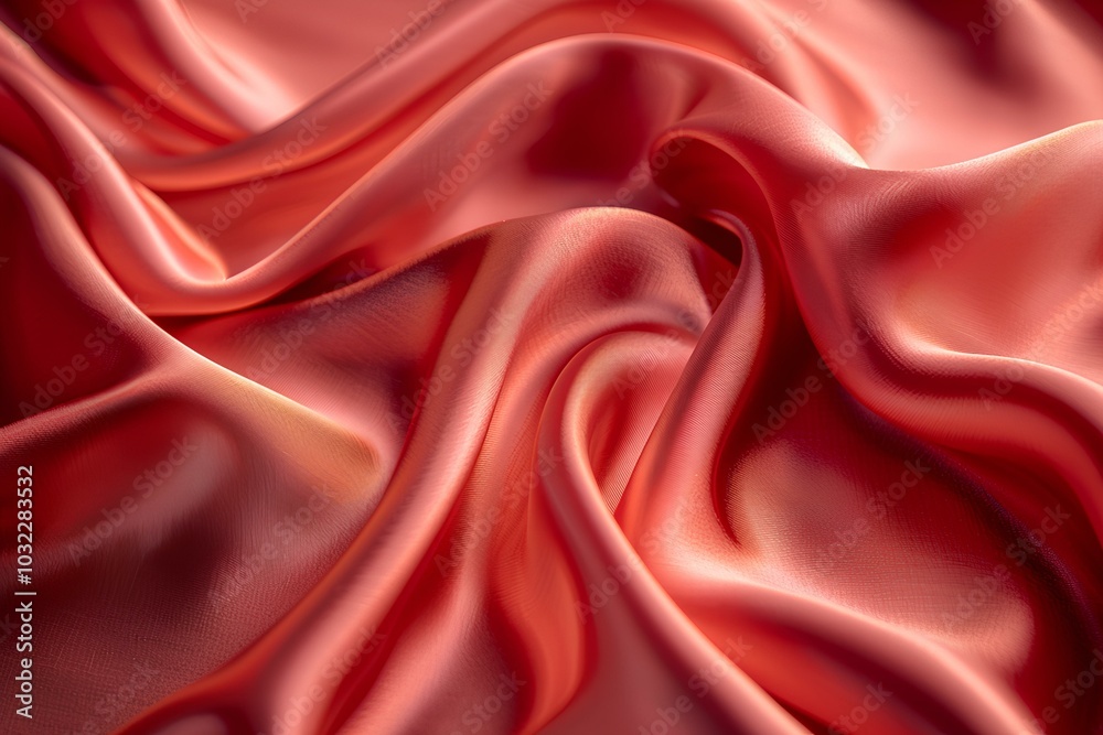 A close up of a red silk fabric A close up of a red silk fabric