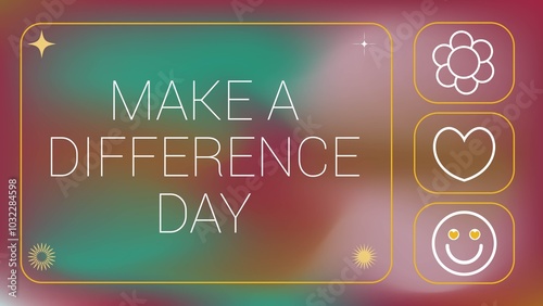 Make a Difference Day web banner design illustration 