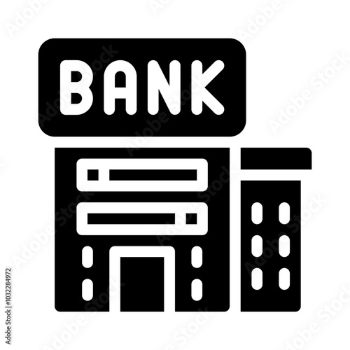 Icon Bank With Style Glyph