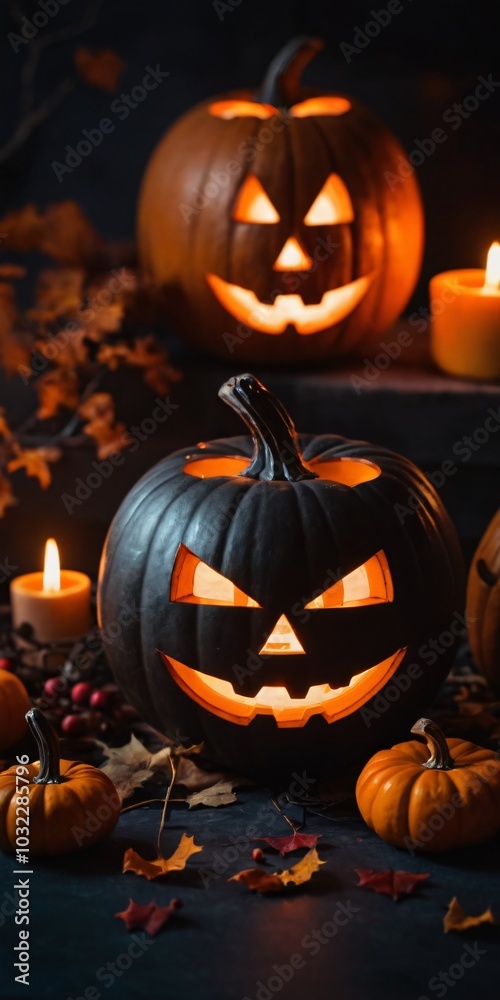 Halloween time, 3d art style, playful but dark, Halloween elements