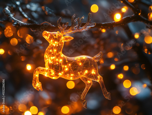 A radiant reindeer ornament...