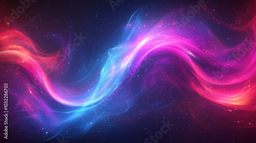 Abstract blue and purple background. Bright swirl lines. 