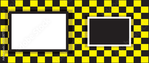 Old photo. Retro image frames. Empty snapshot frame template. Vector illustration isolated