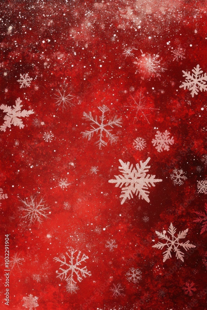 Fototapeta premium Holiday star shape snow flake pattern abstract background. Template for greeting card poster design