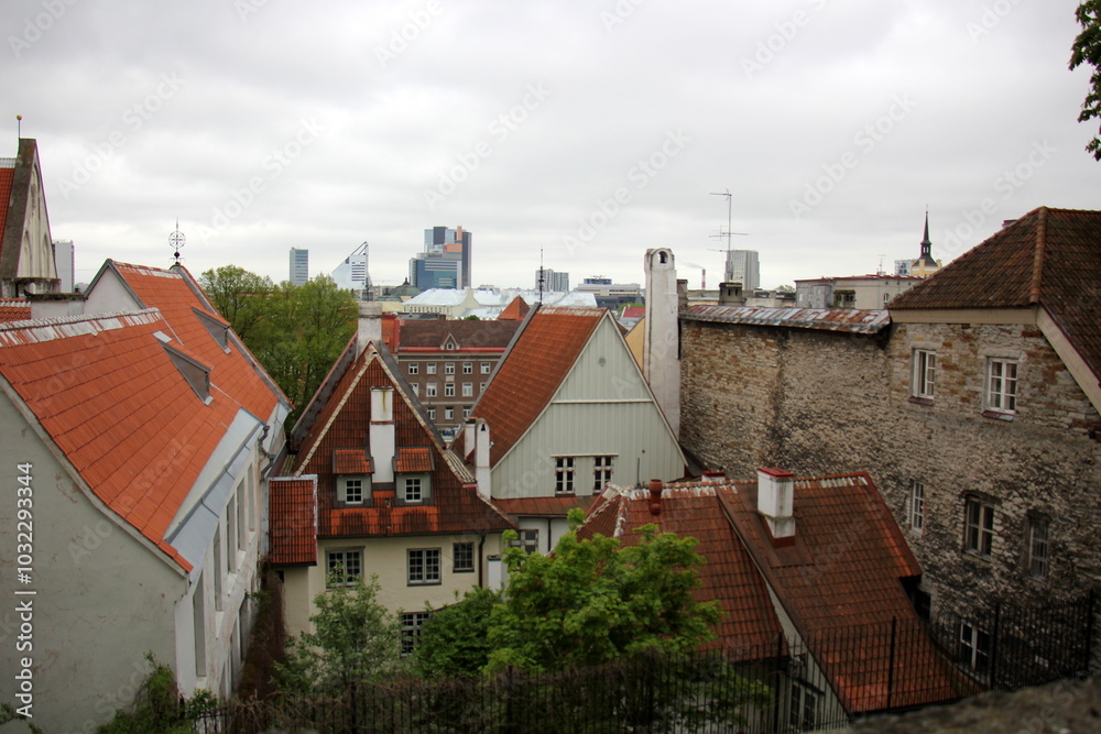 Tallinn Estonia 05 27 2022 . red tile roofs of Tallinn Tallinn Estonia 05 27 2022 . red tile roofs of Tallinn
