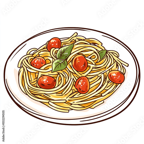 Pasta in a plate