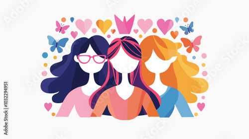International Women's Day Icon Illustration Women