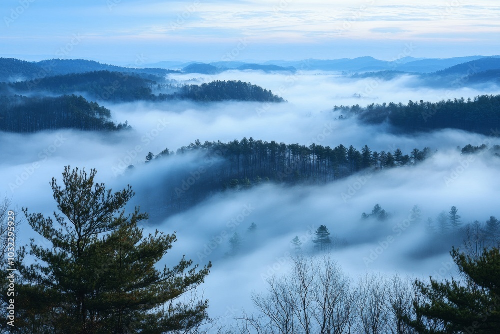Fog Background in Nature Fog Background in Nature