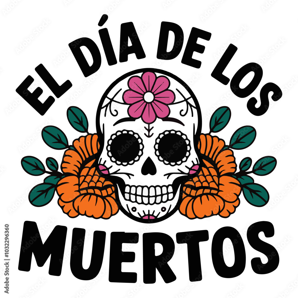 Fototapeta premium Dia de los Muertos Icon Illustration