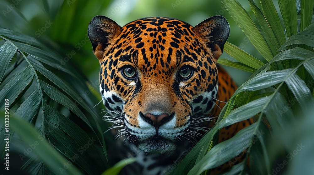 Elusive Jaguar Camouflaged in Dense Jungle: Perfect for Wildlife Photography, Nature Documentaries, and Travel Brochures. Elusive Jaguar Camouflaged in Dense Jungle: Perfect for Wildlife Photography, Nature Documentaries, and Travel Brochures.