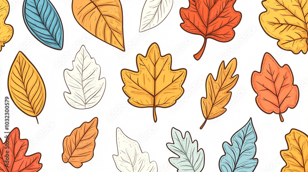 Thanksgiving seamless pattern for warm and cozy season design. Orange flat leaves Vector illustration autumn modern art minimalist style for sales, header, cover, social media, fashion ads, template. Thanksgiving seamless pattern for warm and cozy season design. Orange flat leaves Vector illustration autumn modern art minimalist style for sales, header, cover, social media, fashion ads, template.