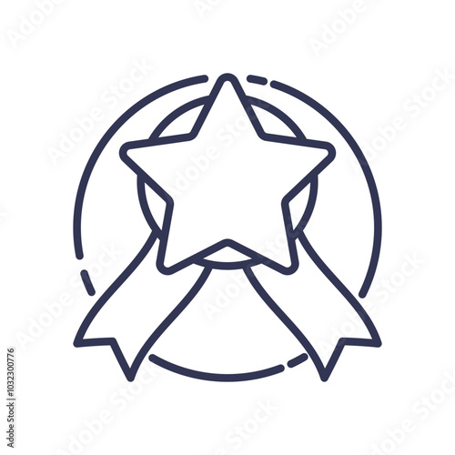 Star and ribbon symbolizing quality and excellence.