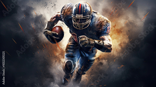 American football player wallpaper illustration