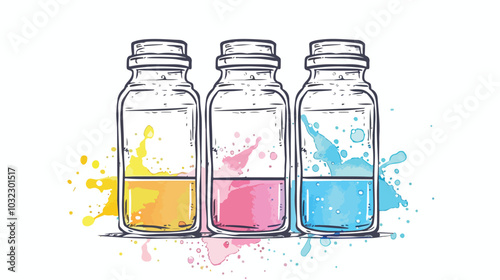 Laboratory Liquid Chemistry Jar Vector Icon Illustration
