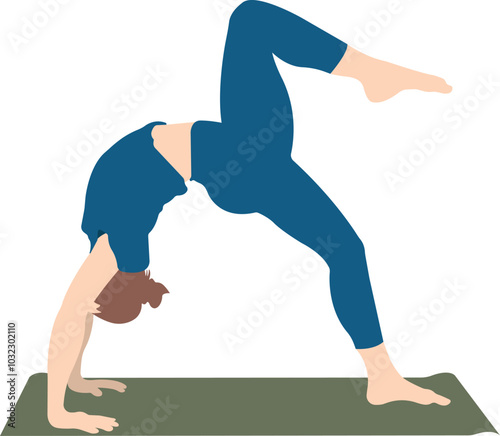 person doing yoga