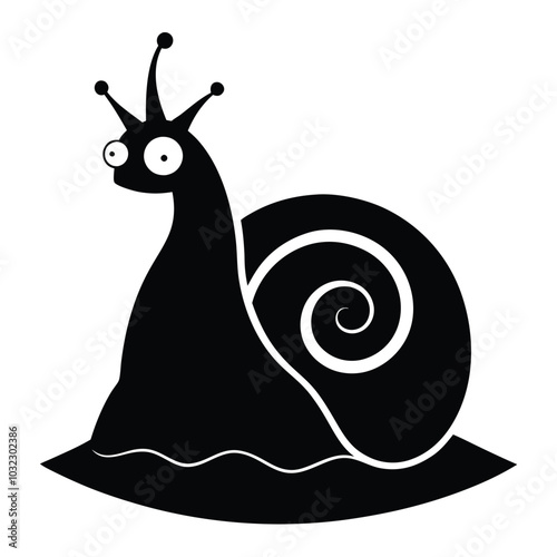 Solid color Volcano Snail animal vector design