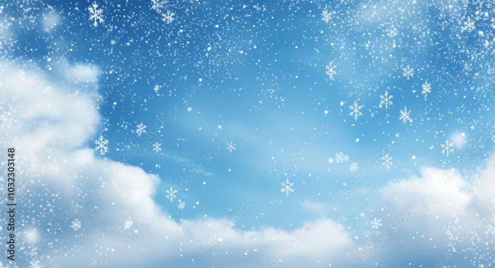 Obraz premium Blank background with winter snowfall and snowdrifts